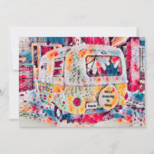 Cute Camper Retro Vintage Travel Movement Aankondiging (Voorkant)