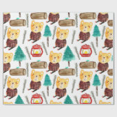 Cute camping beer-verjaardagsverpakkingspapier cadeaupapier (Vlak)