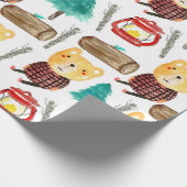 Cute camping beer-verjaardagsverpakkingspapier cadeaupapier (Hoek)