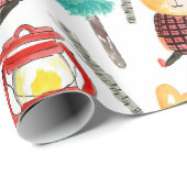 Cute camping beer-verjaardagsverpakkingspapier cadeaupapier (Rol Hoek)