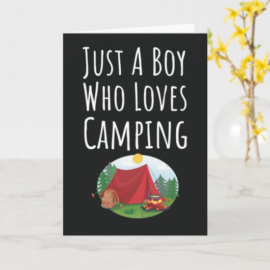 Cute Camping Cards For Baby Boys Kids Camper Lover Kaart (Gele Bloem)