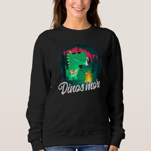 Cute Camping Dinosmore Campfire Smore Marshmallow Trui (Voorkant)