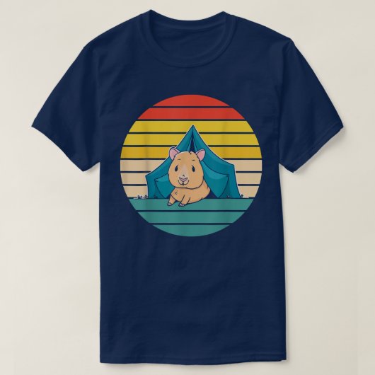 Cute Camping Guinee Pig Pet T-shirt (Design voorkant)