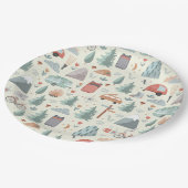 Cute Camping, Hiking, Ourways en Natuur Thema Papieren Bordje (Gekanteld)