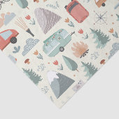 Cute Camping, Hiking, Ourways en Natuur Thema Tissuepapier (Detail)