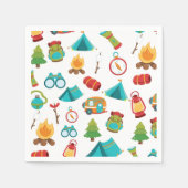 Cute Camping Party Patroonluiers Servetten (Voorkant)