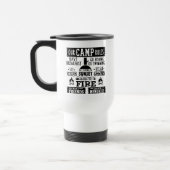 Cute Camping regelt het woord art Travel Mug Reisbeker (Links)