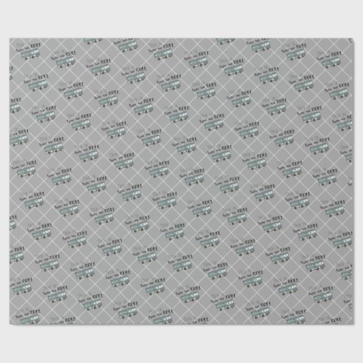 Cute Camping RV "Dit is hoe we werken", gepersonal Cadeaupapier (Vlak)