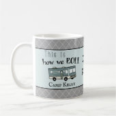 Cute Camping RV "Dit is hoe we werken", gepersonal Koffiemok (Links)