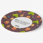 Cute Camping Thered Pattern Family Reunion Papieren Bordje (Gekanteld)