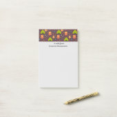 Cute Camping Thered Pattern Post-it® Notes (Op bureau)