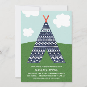 Cute Campout Jongerenfeest Kaart