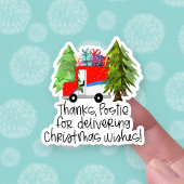 Cute Canada Postal Worker Bedankt Kerstmis Sticker