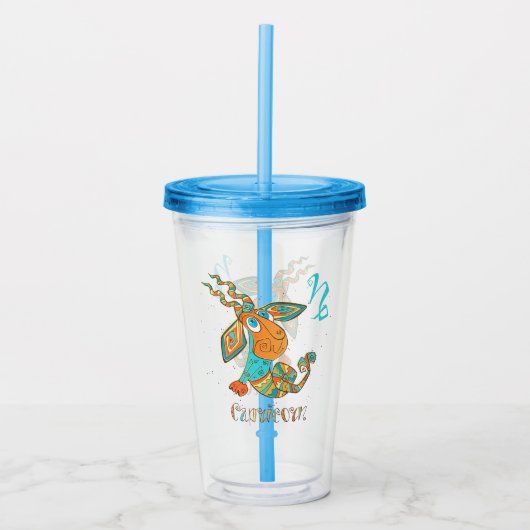 Cute Cancer Capricorn Acryl Drinkbeker (Voorkant)