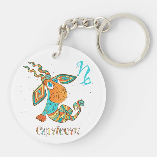 Cute Cancer Capricorn Sleutelhanger (Achterkant)