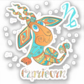 Cute Cancer Capricorn Sticker (Voorkant)