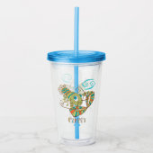 Cute Cancer Crab Acryl Drinkbeker (Voorkant)