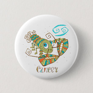 Cute Cancer Crab Ronde Button 5,7 Cm