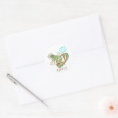 Cute Cancer Crab Ronde Sticker (Envelop)