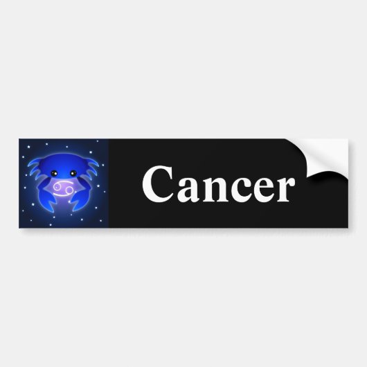 Cute Cancer Zodiac Bumpersticker (Voorkant)