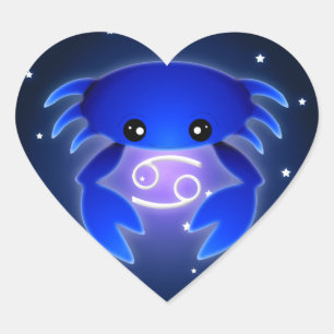 Cute Cancer Zodiac Hart Sticker