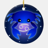 Cute Cancer Zodiac Keramisch Ornament (Achterkant)