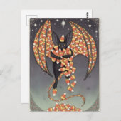 Cute Candy Bat Halloween Briefkaart (Voorkant / Achterkant)