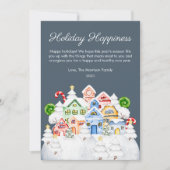 Cute Candy Buurt Kerstmis Plat  Feestdagenkaart (Voorkant)