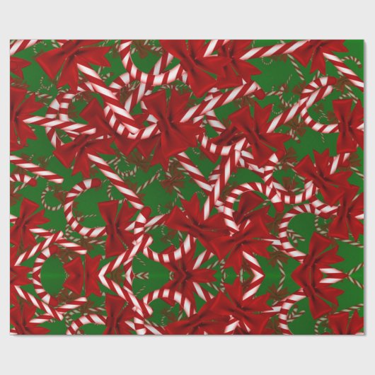 Cute Candy Cane Cadeaupapier (Vlak)
