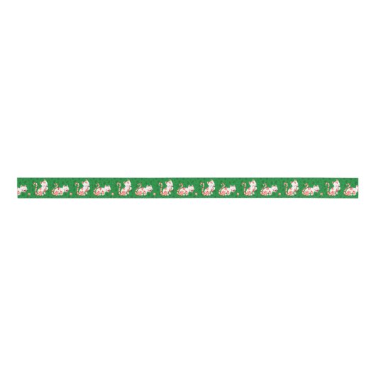 Cute Candy Cane Cat Grosgrain Lint (Voorkant)