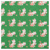 Cute Candy Cane Cat Stof (Swatch)