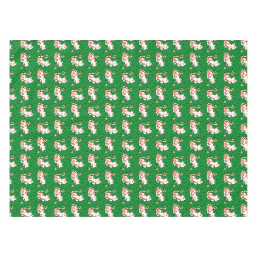 Cute Candy Cane Cat Tafelkleed (Voorkant (Horizontaal))