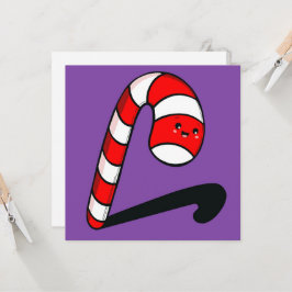 Cute Candy Cane Christmas Kaart