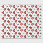 Cute Candy Cane Gift Box kerstinpakken papier (Vlak)