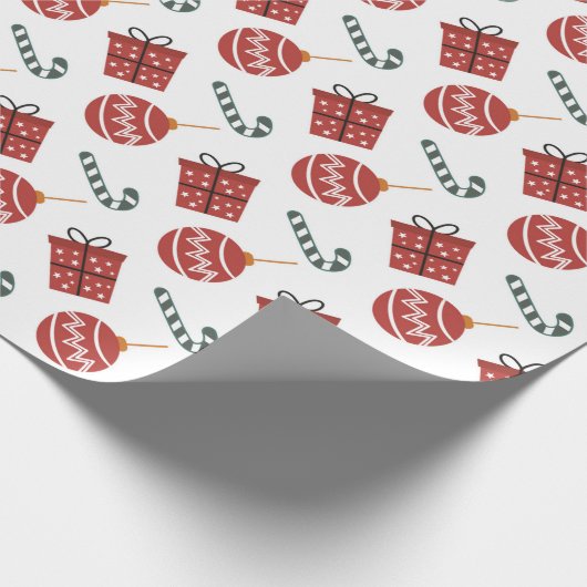 Cute Candy Cane Gift Box kerstinpakken papier (Hoek)