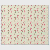 Cute Candy Cane kerst Cadeaupapier (Vlak)