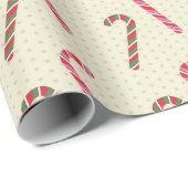 Cute Candy Cane kerst Cadeaupapier (Rol Hoek)