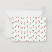 Cute Candy Cane Notecards Notitiekaartje (Achterkant)