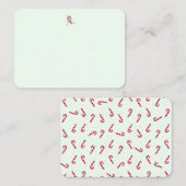 Cute Candy Cane Notecards Notitiekaartje (Voorkant / Achterkant)