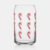 Cute Candy Cane Pattern Christmas  Blikvorm Glas (Voorkant)