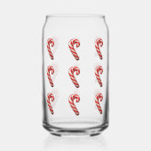 Cute Candy Cane Pattern Kerstmis Blikvorm Glas (Links)