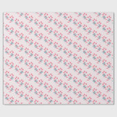 Cute Candy Cane Pattern Roze Kerstmis Cadeaupapier (Vlak)