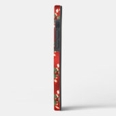 Cute Candy Cane Red Metallic Holiday Case-Mate iPhone Case (Achterkant / Links)