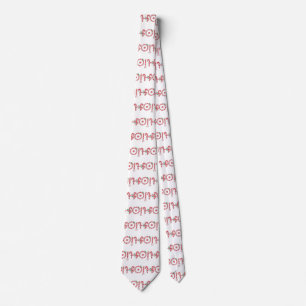 Cute Candy Cane Text Design met Word HO! Stropdas