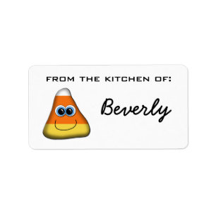 Cute Candy Corn Halloween Baking Labels