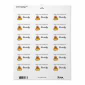 Cute Candy Corn Halloween Baking Labels (Full Sheet)