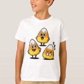 Cute Candy Corn Halloween Kids Shirt (Voorkant)