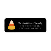 Cute Candy Corn Halloween Retouradres Etiket (Voorkant)