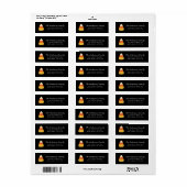 Cute Candy Corn Halloween Retouradres Etiket (Full Sheet)