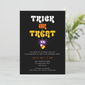 Cute Candy Corn Kinder Halloween Party Invitation Feestdagenkaart (Staand voorkant)